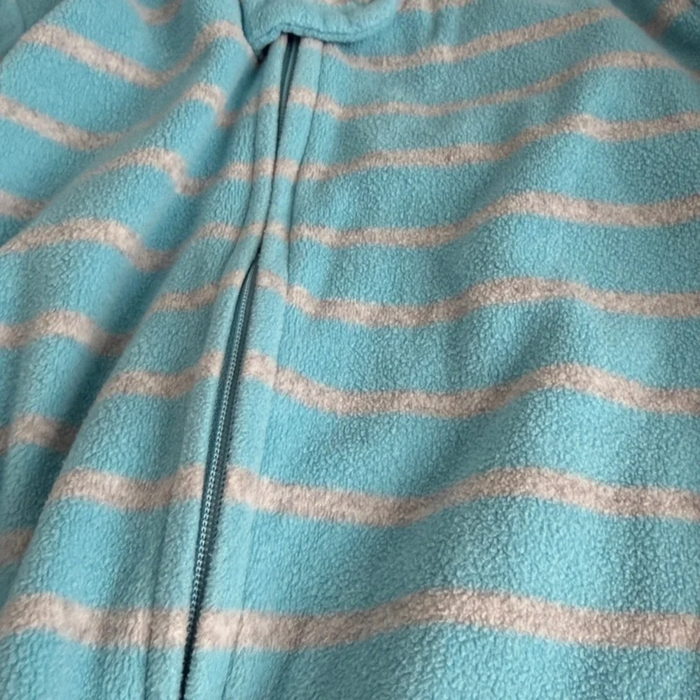 Carter's Blue and White Striped Footie with Submarine
